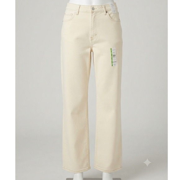 Time and Tru Denim - Time and Tru Womens High Rise Straight Leg Jeans Cream White Size 20 NWT